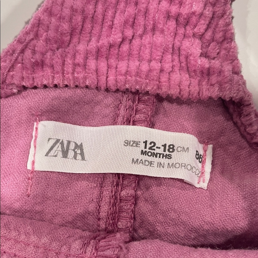 Zara Kids Dress in Vibrant Pink Corduroy - Picture 4 of 4